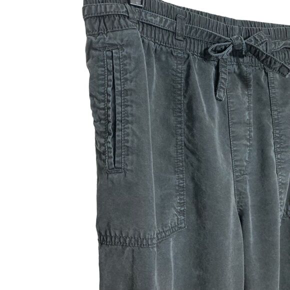 American Eagle Cargo Pants Womens Small Black Jogger Pull On Elastic Waist Tie - Picture 7 of 10